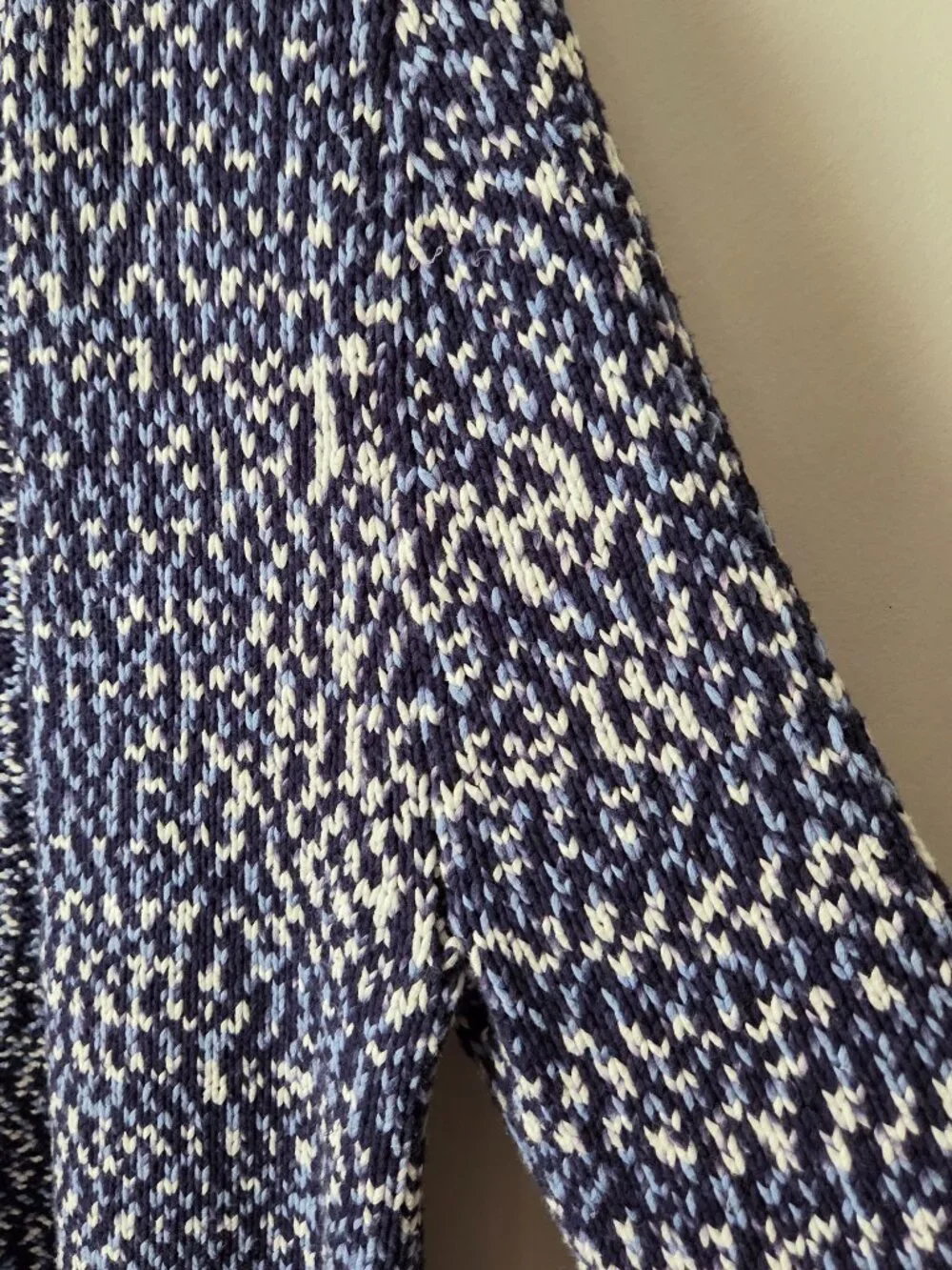 EUC NATURAL REFLECTIONS SOFT COTTON BLEND LONG OPEN CARDIGAN SWEATER SIZE M